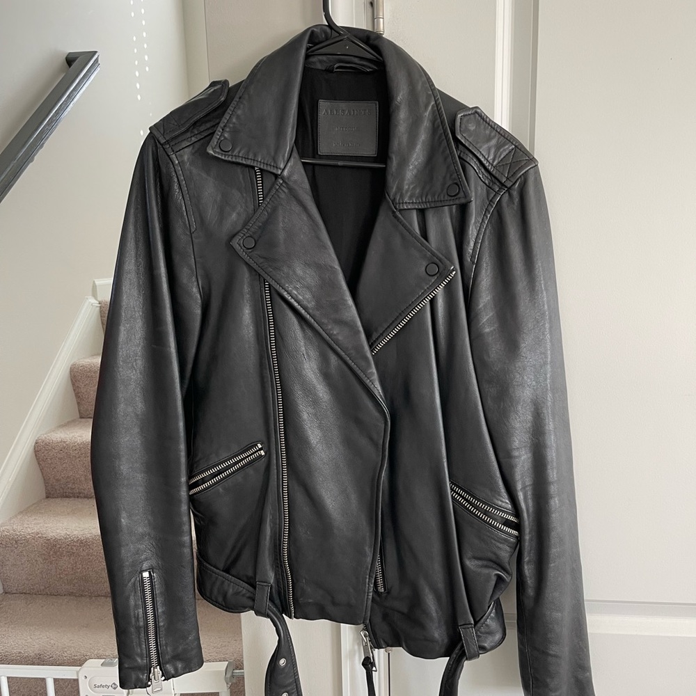 Gentle worn (4 times) All Saints Leather Jacket